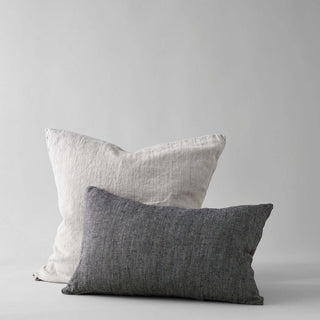 Herringbone Linen Pillow in Natural, 24x24