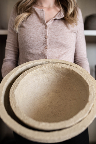 Lila Paper Mache Bowls