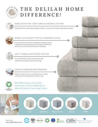 100% Organic Cotton Bath Towels Collection