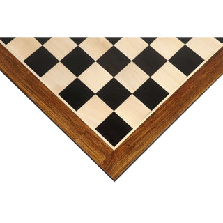 23" Large Ebony & Maple Wood Chessboard 60 mm Square - sheesham borders