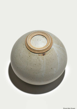 Rose Bowl Vase in Pistachio Glaze by Bob Dinetz- 6"