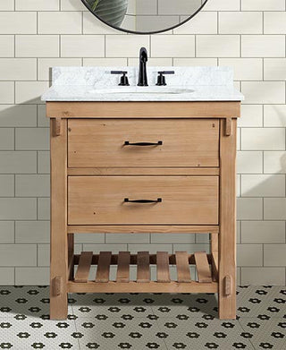 Marina 30" Bathroom Vanity Driftwood Finish