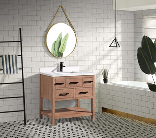 Betty 36" Bathroom Vanity Weathered Brown