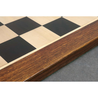 23" Large Ebony & Maple Wood Chessboard 60 mm Square - sheesham borders