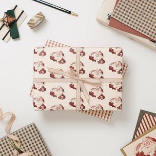 Vintage Santa Christmas Wrapping Paper