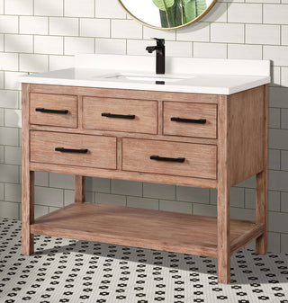 Betty 42" Bathroom Vanity Weathered Brown