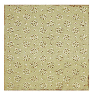 Annie Selke Tile Artisanal White Lace  6" x 6"