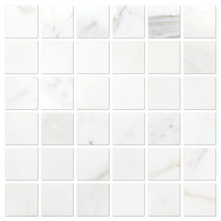 Firenze Calacatta Polished Marble Mosaic Tile - 2