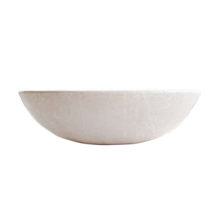 Botticino Marble Natural Stone Oval Shape Above Vanity Vessel Sink Honed (W)16" (L)20.5" (H)6"