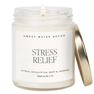 Stress Relief Soy Candle - Clear Jar - 9 oz