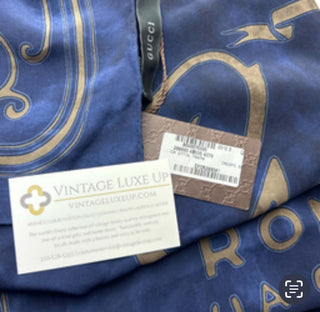 Heritage Logo Vintage Silk Scarf Pillow