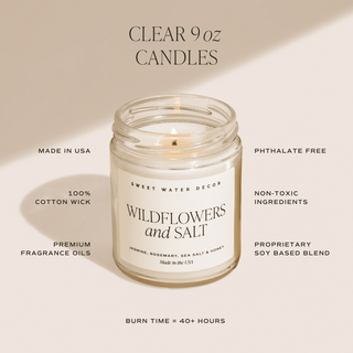 Fall Leaves Soy Candle - Clear Jar - 9 oz