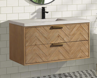 Carlsbad 42" Floating Bathroom Vanity Weathered Fir