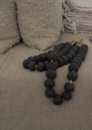 African Black Glass Beads