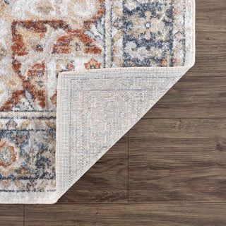 Akram Gray & Orange Washable Area Rug - Clearance Collection