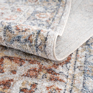 Akram Gray & Orange Washable Area Rug - Clearance Collection