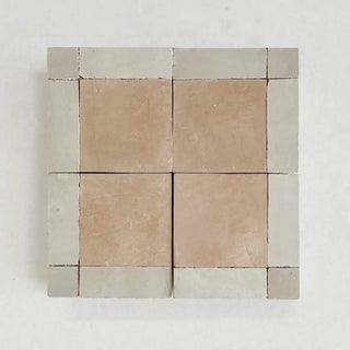 Clay, Oat & Dust - Moroccan Zellige Square Mosaic by Tilesofezra