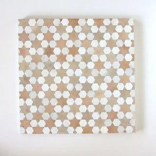 Snow & Clay - Moroccan Zellige Star Mosaic by Tilesofezra