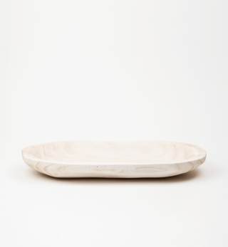 Hand-Carved Paulownia Wood Bowl