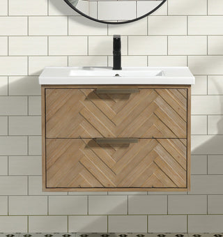 Carlsbad 30" Floating Bathroom Vanity Weathered Fir