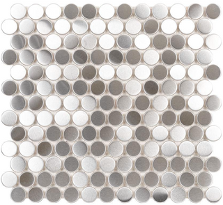 Brushed Stainless Steel Nickels Mosaic