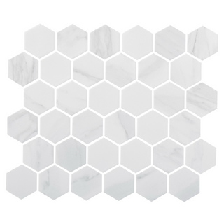 Casablanca Carrara Marble Honeycomb 2" Hexagon Mosaic