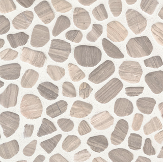 White Oak Pebbles Tumbled Tile 10mm