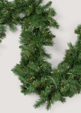 Faux Douglas Fir Pre-Lit Holiday Garland Swag - 108"