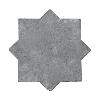 Arabesque Cement Star and Cross Tile