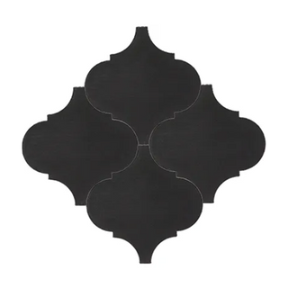 Arabesque Black 8x8" Tile