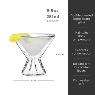 Double Walled Martini Glasses