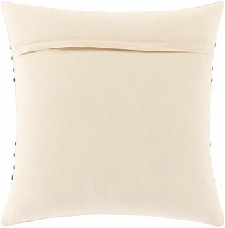 Listie Beige Navy Striped Accent Pillow