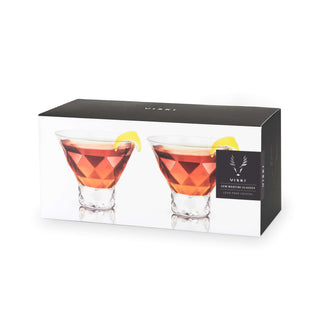 Gem Crystal Martini Glasses Set of 2