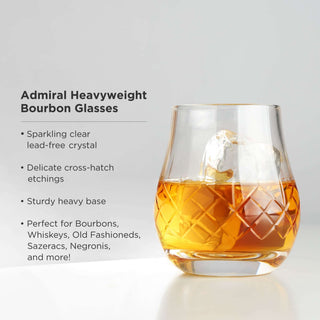 Admiral Crystal Whiskey Heavyweight Glasses