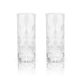 Gem Crystal Highball Glasses Set of 2