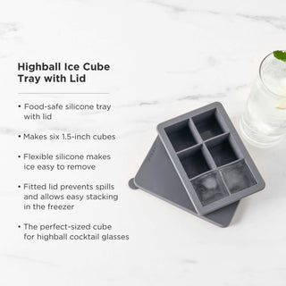 Glacier Highball Ice Cube Tray with Lid