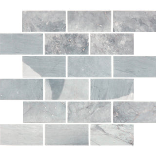 Victoria Grey Dark Brushed Amalfi Marble Tile 2"x4"