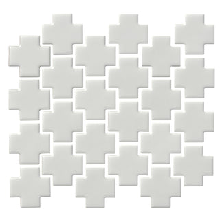 Cross Glossy Porcelain Mosaic Tile