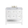 Breckenridge 36"  Vanity, Bright White with Marble Look Quartz 3 cm, Rectangular Sink, USB Port and Electrical Outlet