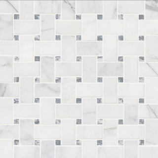 Calacatta Cressa Basketweave Honed Tile