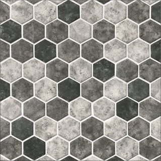 Urban Tapestry Hexagon Pattern Glass Mosaic Tile