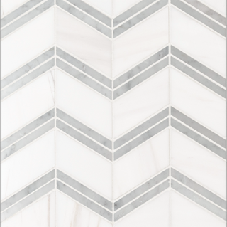 Bianco Dolomite Chevron 