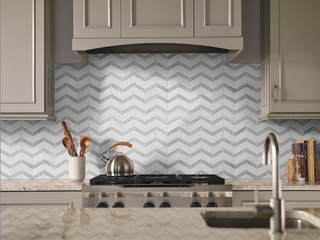 Bianco Dolomite Chevron 