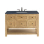 Breckenridge 48" Vanity, Light Natural Oak with Charcoal Soapstone Countertop