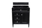 Brittany 30" Black Onyx Cabinet Only No Top