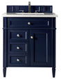 Brittany 30" Victory Blue with 3 CM Carrara Marble Top