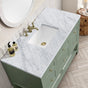 Breckenridge 48" Single Vanity Set in Sage Green with Marble Countertop