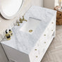 Back to product 48" Bright White Vanity Set with Marble Countertop, Rectangular Sink, USB Port and Electrical Outlet